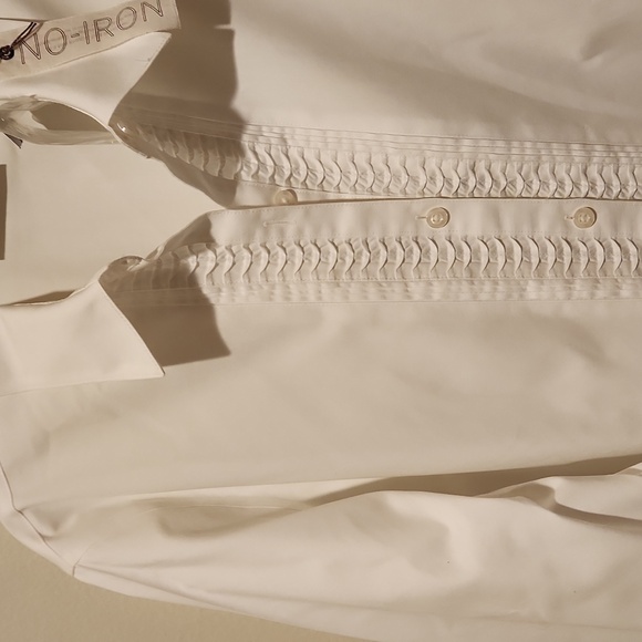 ❤️ NWT! CHICOS NO IRON BUTTON DOWN STRETCH COTTON POPLIN SHIRT, 8 -10 - Picture 2 of 8